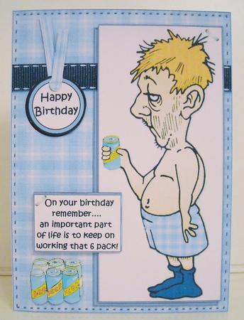 Bert is Working on His 6 Pack Quick Card by Pam Stubley
