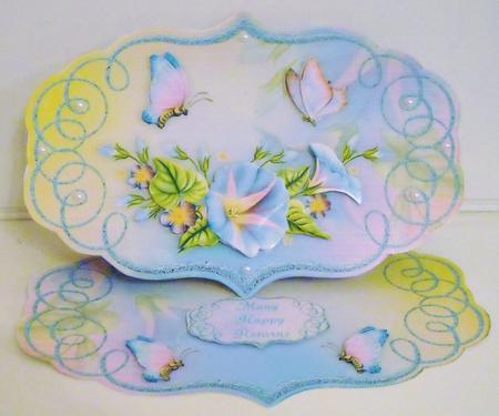 Morning Glory Shaped Easel Card Min-kit by Pam Stubley