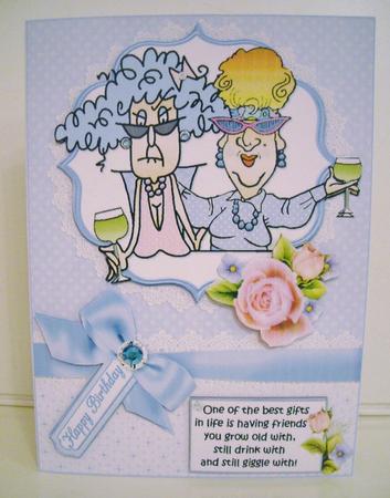 Stella and Edna Still Giggle Quick Card by Pam Stubley