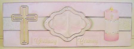 Ribbon Sash Girl Christening Dl by Pam Stubley