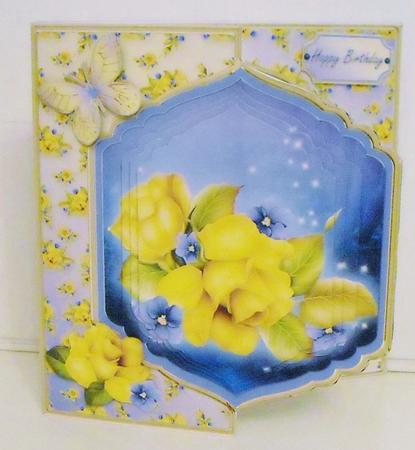 Yellow Roses Offset Card Mini Kit by Pam Stubley