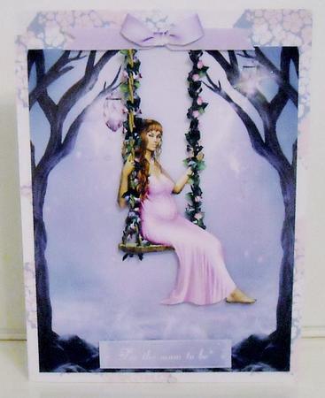 Mother in Waiting ~ Pregnancy Decoupage Topper by Pam Stubley