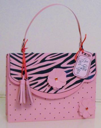 3D Animal Print Handbag Treat or Favour Box Kit by Pam Stubley