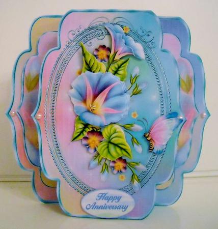 Morning Glory Quick & Easy Pop-out Card Mini-kit by Pam Stubley