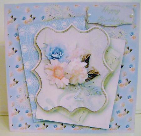 Shabby Chic Flowers 7" x 7" Mini Kit by Pam Stubley