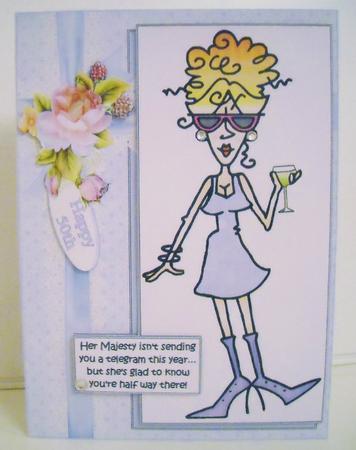 Rita Celebrates Her 50th Quick Card by Pam Stubley
