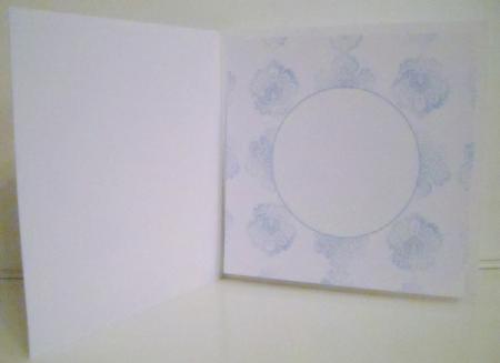 Damask Wedding Blue Insert 8x8 by Pam Stubley