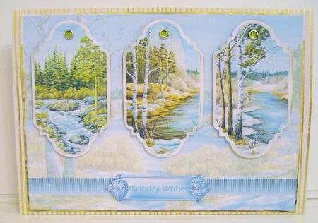 Scenic Panel Card with Toppers by Pam Stubley