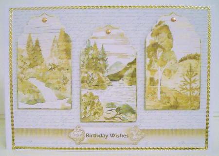 Wood Art Panel Card with Toppers by Pam Stubley
