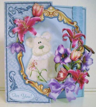 Open Frame Front Mini Kit - Summer Teddy by Pam Stubley