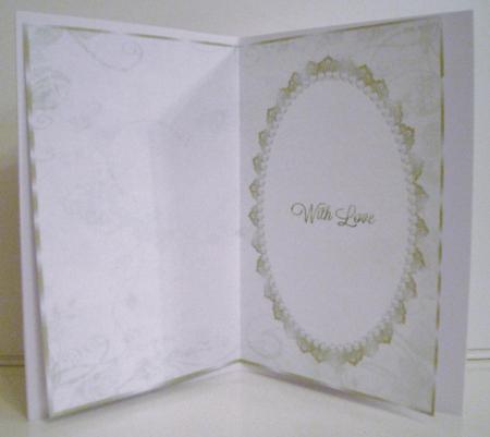 Cream Vintage Heart and Roses Insert 2 by Pam Stubley