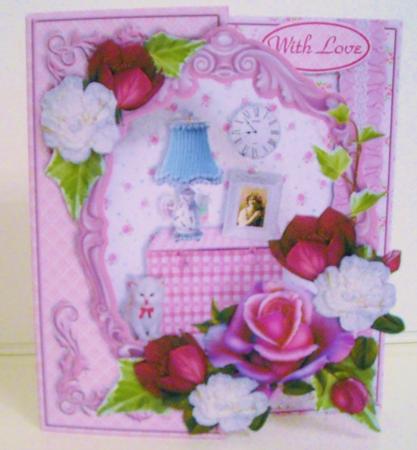 Open Frame Front Mini Kit - Kitten & Roses by Pam Stubley
