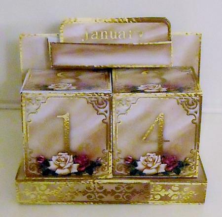 Rose - Desk Top Calender by Pam Stubley