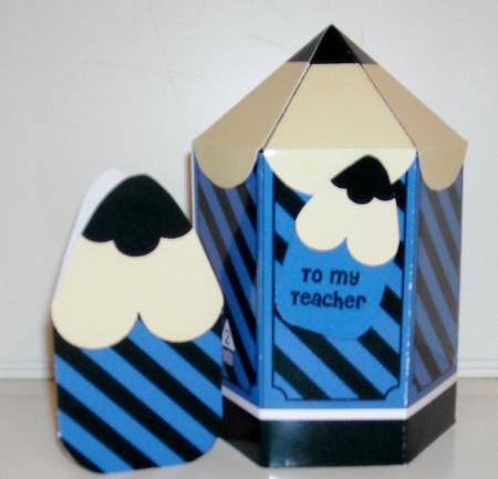 3D Pencil Shaped Treat or Favour Box Mini Kit by Pam Stubley