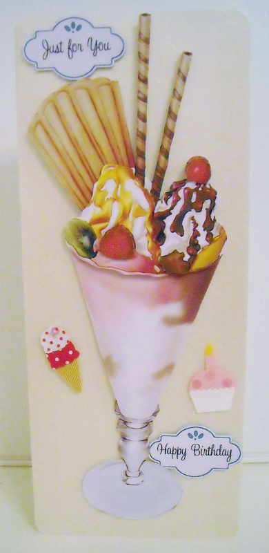 Ice Cream Sundae Decoupage Sheet by Pam Stubley