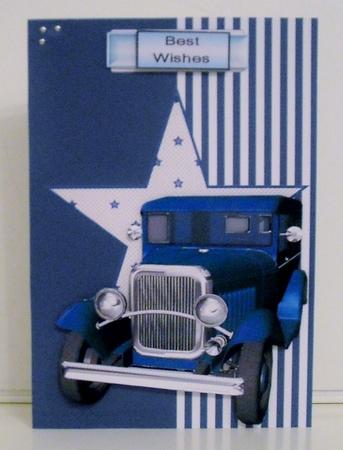Blue Vintage Truck by Pam Stubley