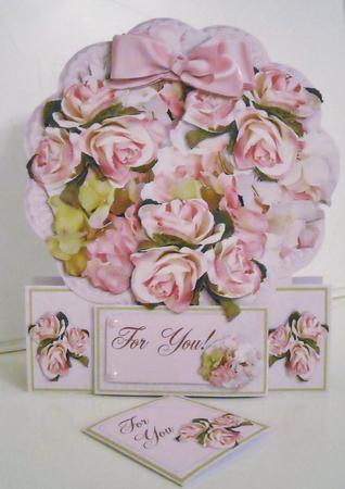 Roses & Posies Stand Alone Easel Kit - Pastel Pink by Pam Stubley