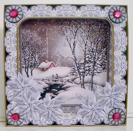 Black Winter Walk 7inch Vintage Tent Card Mini Kit by Pam Stubley