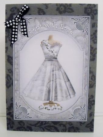 Silver Butterfly Sent with Love 7x5inch Fashion Topper by Pam Stubley