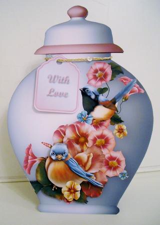 Porcelain Pots Card Mini Kit - Birds in the Flowers by Pam Stubley