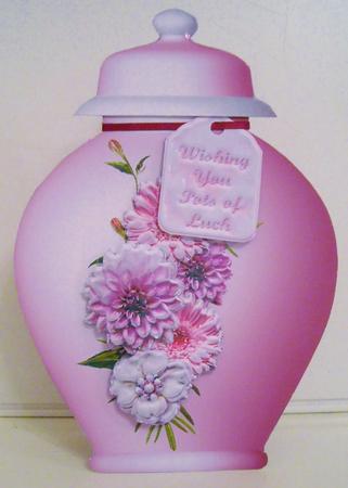 Porcelain Pots Card Mini Kit - Pink Posy by Pam Stubley