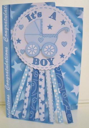 It's a Boy Rosette Over the Edge Mini Kit by Pam Stubley