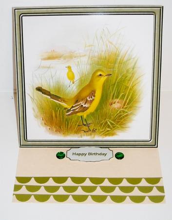 Yellow Wagtail Bird Card with Stackers by Pam Stubley