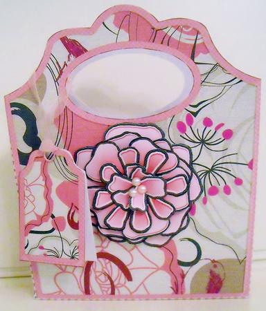 I Love Shoes Tote Bag Warm Pink Floral by Pam Stubley