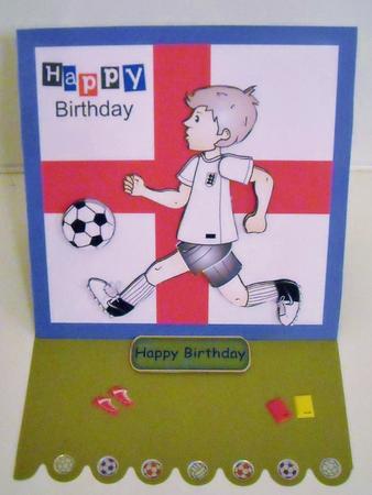 England Football/world Cup Card Topper by Pam Stubley