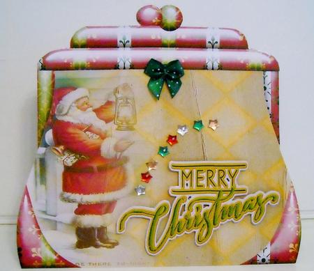 Handbag Card Christmas 3 by Pam Stubley