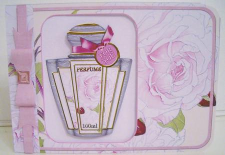 Pink Rose Perfume 7x5inch Aperture Card Mini Kit by Pam Stubley