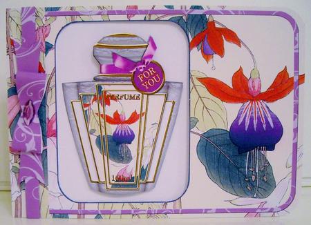 Fushsias Perfume 7x5inch Aperture Card Mini Kit by Pam Stubley
