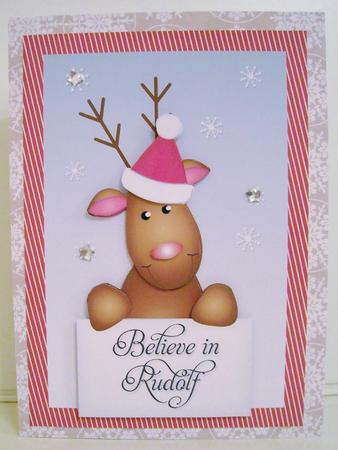 Believe in Rudolf Reindeer Topper by Pam Stubley