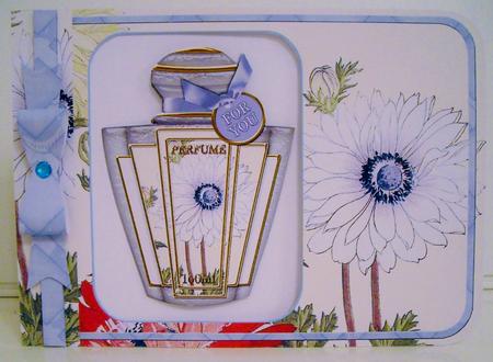 White Anemone Perfume 7x5inch Aperture Card Mini Kit by Pam Stubley