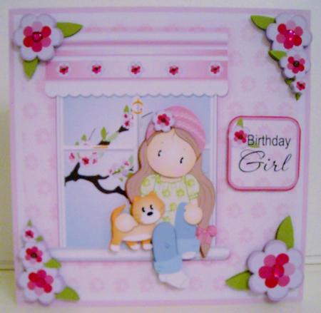 Chloe and Pickles Birthday Card Topper Mini Kit by Pam Stubley