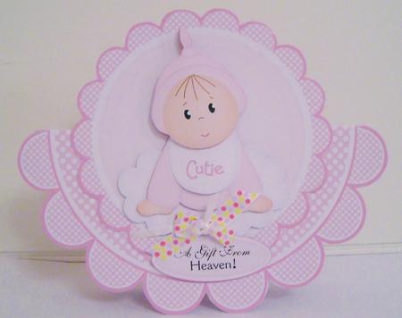 A Gift from Heaven Girl Rocker Card Mini Kit by Pam Stubley