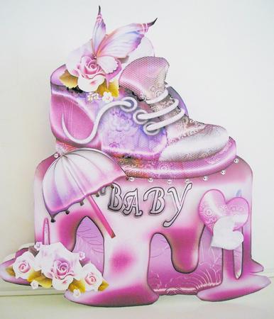 Colorful Cute Baby Cake by Pam Stubley