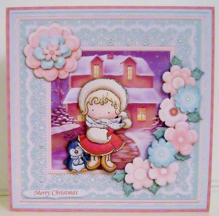 Christmas Maisy Muff 8x8 Mini Kit & Decoupage by Pam Stubley