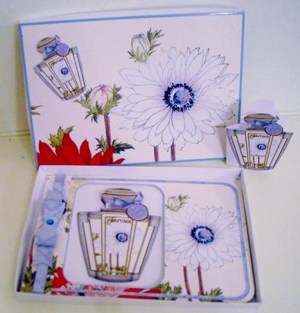 White Anemone Floral Perfume Presentation Box by Pam Stubley