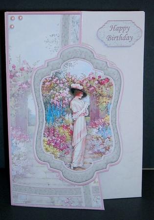 Lady in Cottage Garden Curved Over Side Mini Kit & Pyramage by Pam Stubley