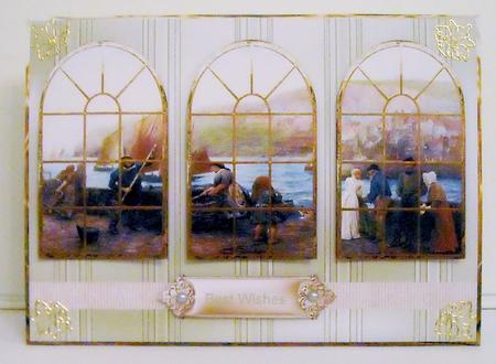 An Evening on the Quay Window View Card by Pam Stubley
