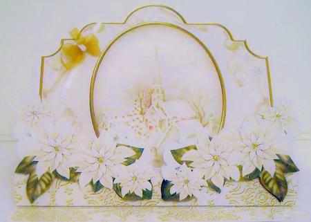 Christmas Cream Church 3D Easel Card Mini Kit by Pam Stubley