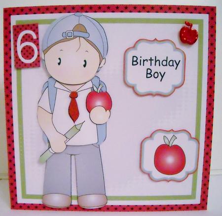 School Boy Andy Birthday/thank You Teacher Topper by Pam Stubley
