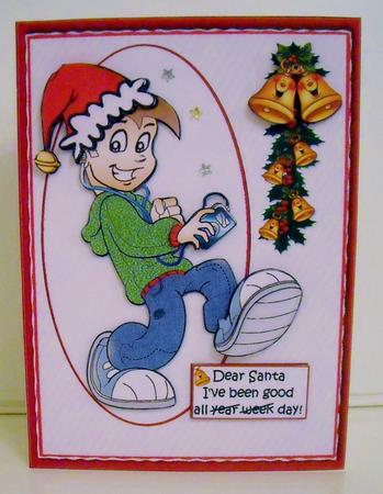 Teen Boy Writes to Santa by Pam Stubley