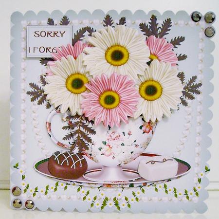Flowers in Teacup 1 Mini Kit by Pam Stubley