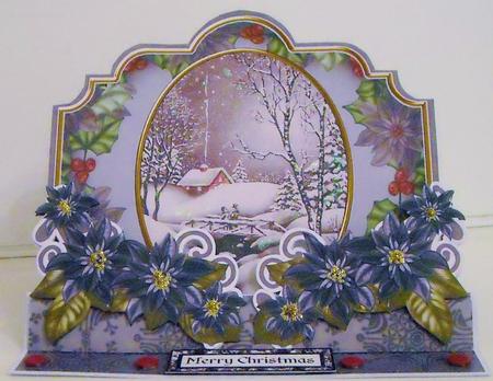 Christmas Winter Walk 3D Easel Card Mini Kit by Pam Stubley