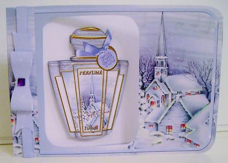 Christmas Bluevillage Perfume 7x5inch Aperture Card Mini Kit by Pam Stubley