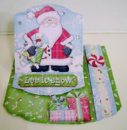 Easel Topper Card Santa by Pam Stubley
