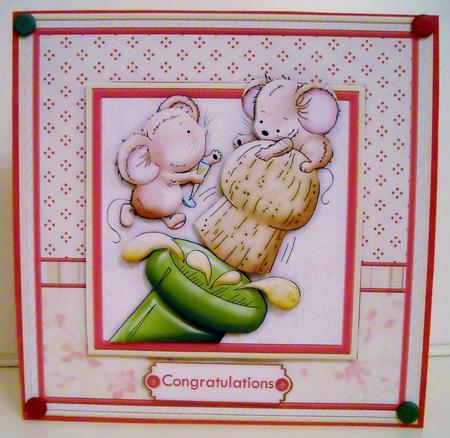 Celebration Mice 7x7 Mini Kit & Decoupage by Pam Stubley