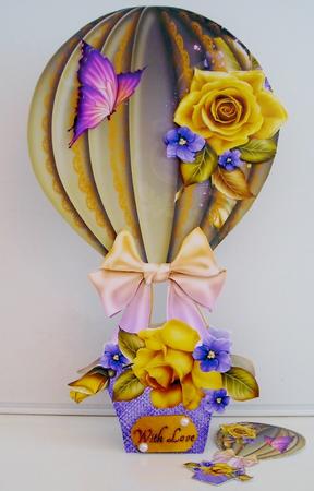 Hot Air Balloon Shape Card Stand Alone by Pam Stubley